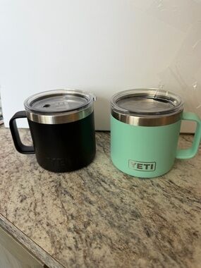 Yeti Duo Mug Set - Black & Seafoam Green